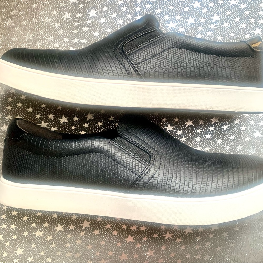 Sz 7 Dr Scholls Madison Memory Foam Cool Fit Slip On Sneakers Black